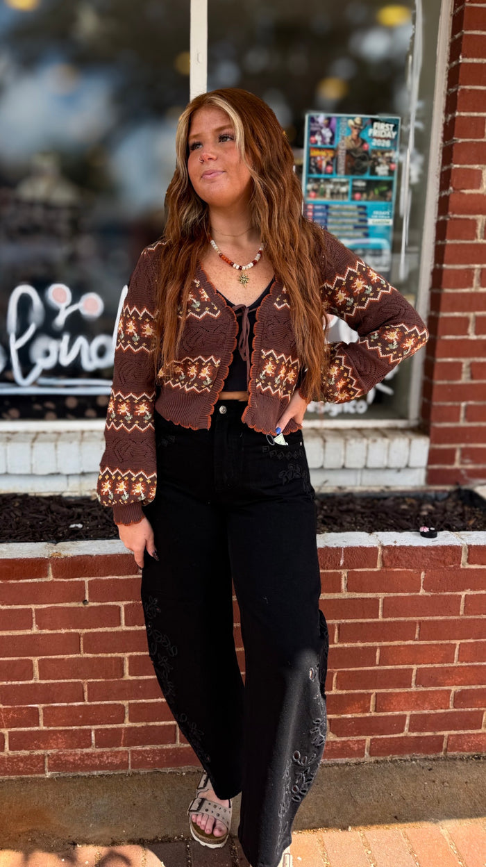 Coffee Bean Tie Sweater