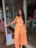 Coral Ruffle Top