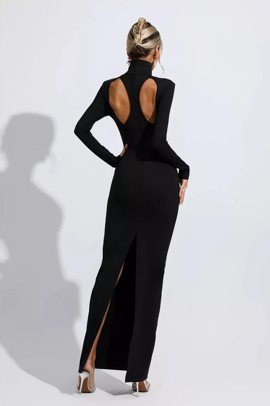 Coraline Cutout High-Neck Maxi Dress