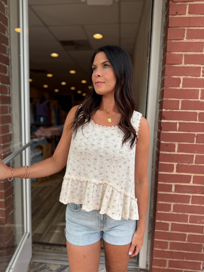 Cream Multi/Pink Top