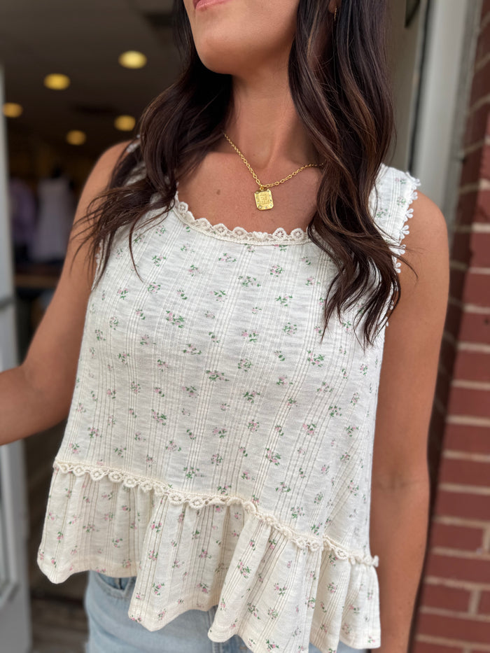 Cream Multi/Pink Top