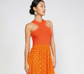 Current Air Cross Halter Midi