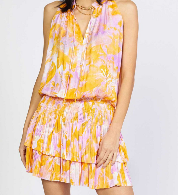 Current Air Sleeveless Pleated Dress
