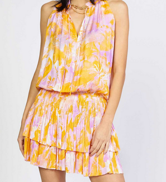 Current Air Sleeveless Pleated Dress