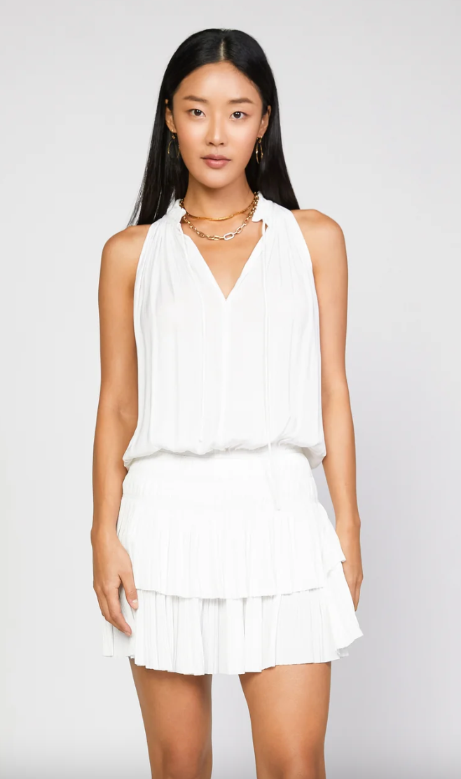 Current Air Sleeveless Pleated Dress