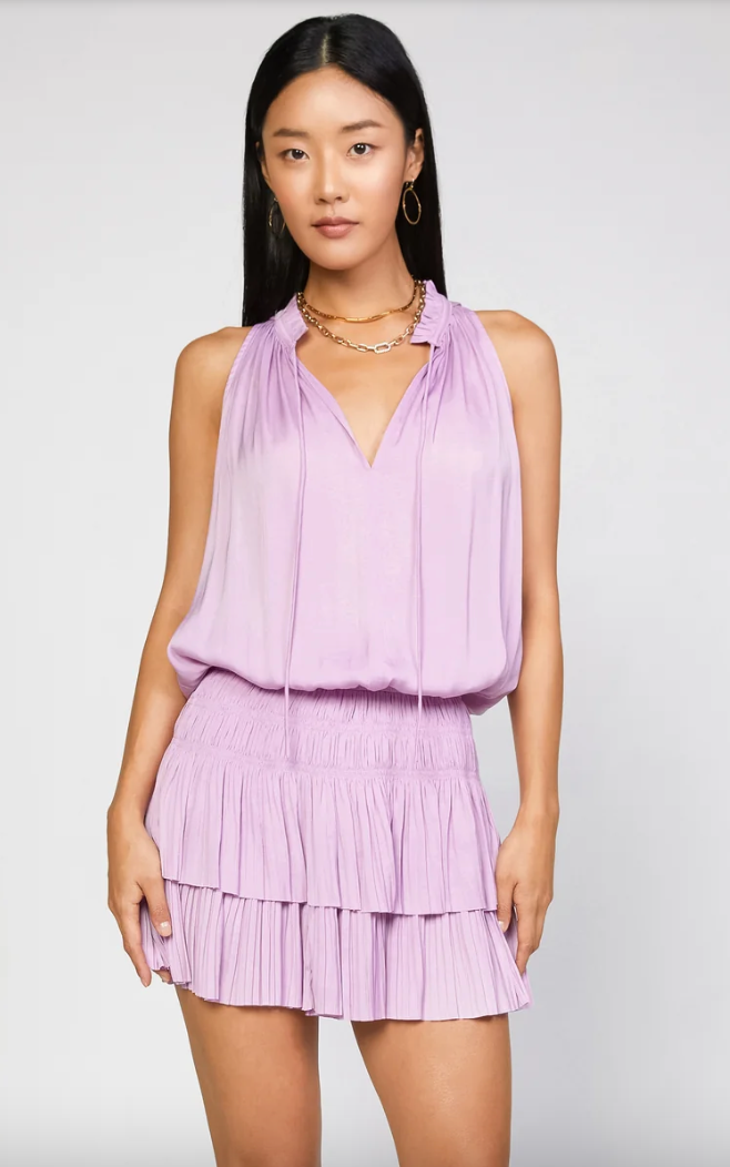 Current Air Sleeveless Pleated Dress