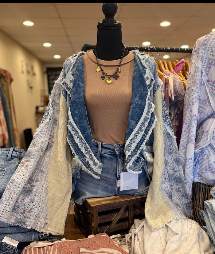 Denim Crochet Jacket