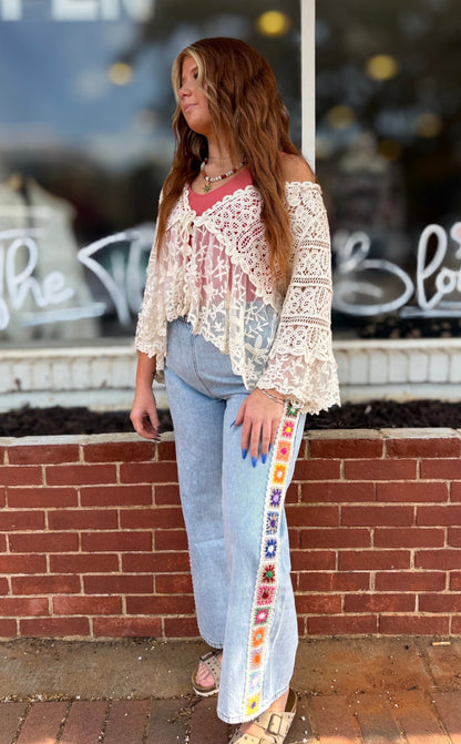 Denim Crochet Jeans