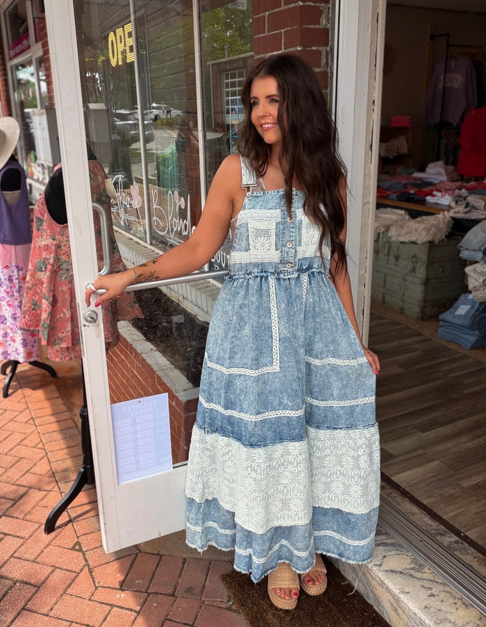 Denim Lace Dress