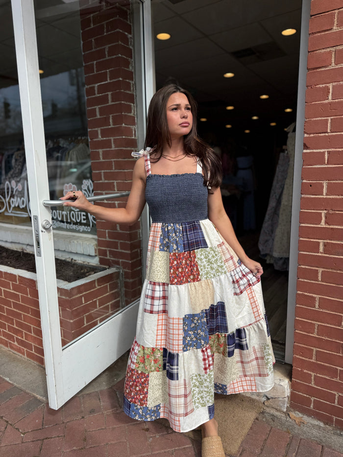 Denim Multi Patch Dress