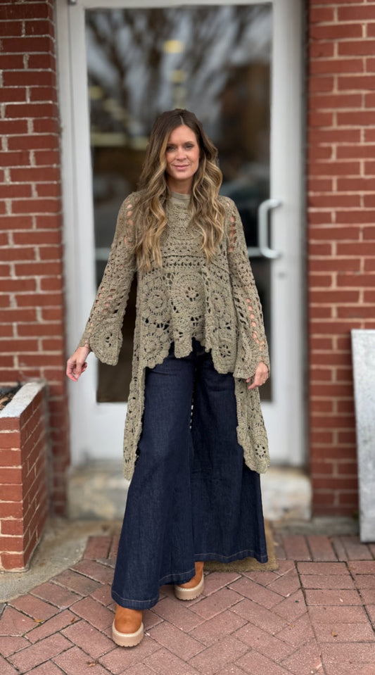 Denim Palazzo Pants
