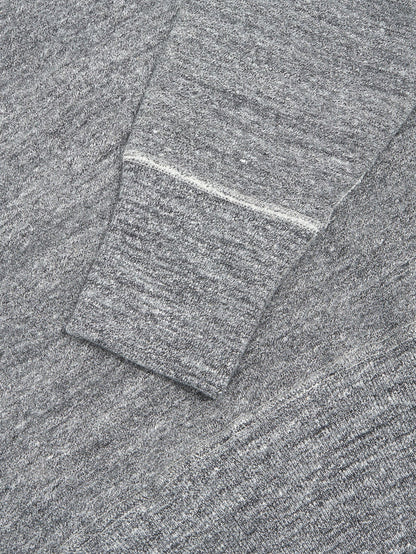 Denime By Warehouse loopwheel Needle Raglan Sweatshirt Dark Heather Grey cuff