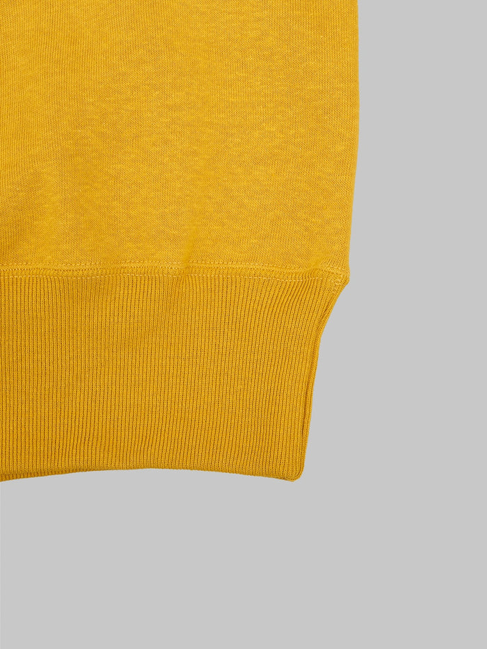 Denime By Warehouse loopwheel Needle Raglan Sweatshirt Dark Heather yellow  hem