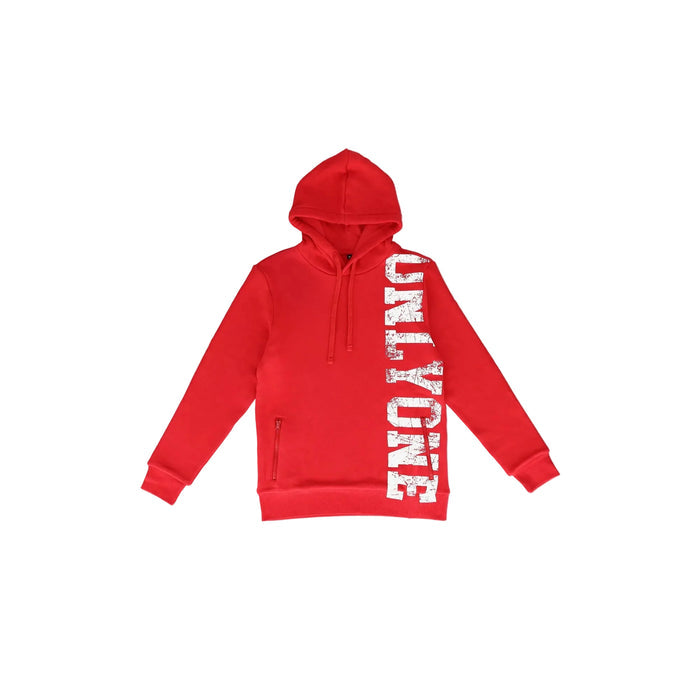 Distressed Printed Pullover Hoodie