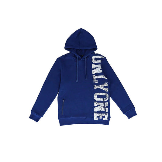 Distressed Printed Pullover Hoodie