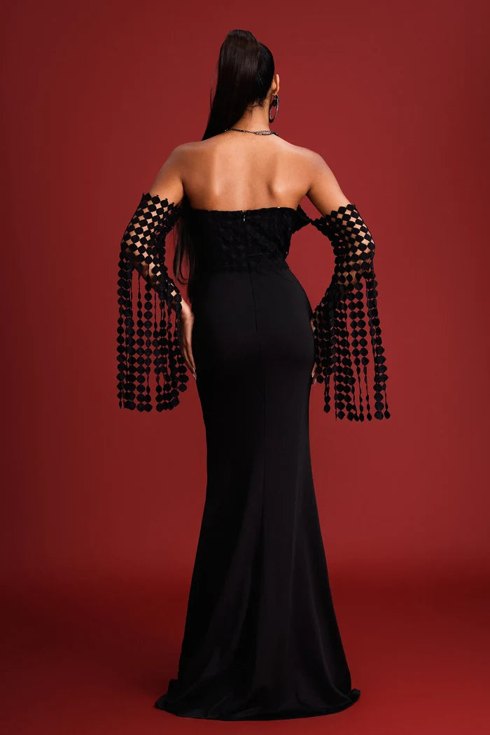 Diva Black Statement Maxi Dress