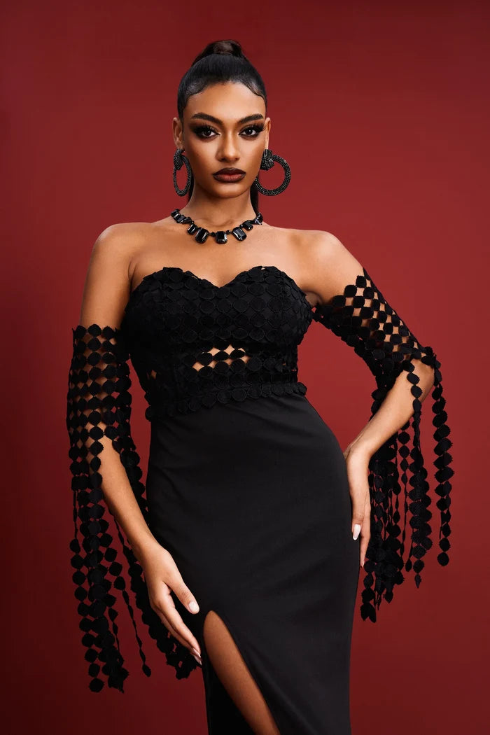 Diva Black Statement Maxi Dress