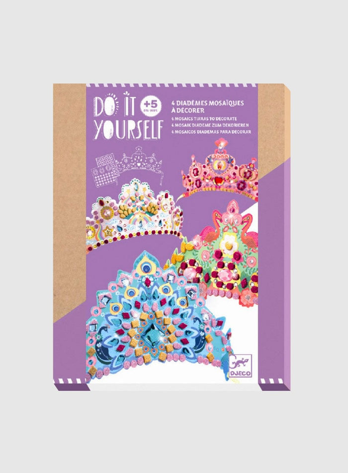 Djeco Toy Djeco Do It Yourself Mosaic Tiaras - Like a Princess - Trotters Childrenswear