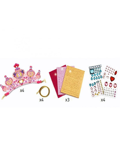 Djeco Toy Djeco Do It Yourself Mosaic Tiaras - Like a Princess - Trotters Childrenswear
