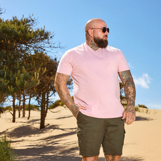 Dusty Rose V-Neck T-Shirt