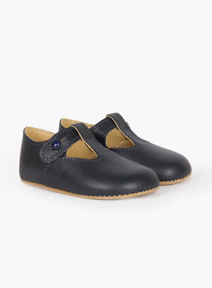 Early Days Pre-Walkers Early Days Alex Leather Pre-Walkers in Navy