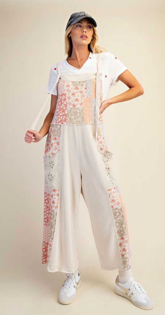 Ecru Printed Jumpsuit