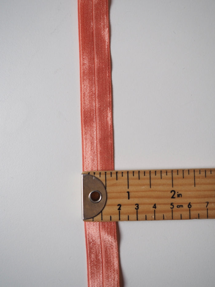 Electric Salmon Fold-Over Elastic 18mm