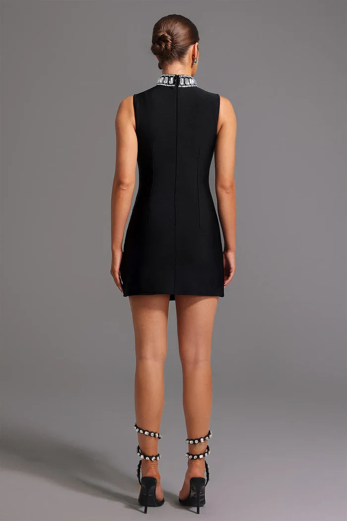 Elenaa Crystal-Trim Mini Dress