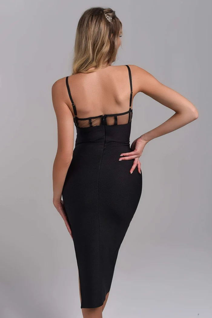 Elenae Black Pearl Mini Dress
