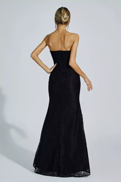 Elowen  Strapless Lace Dress