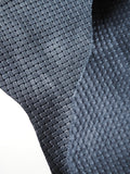 Embossed Navy Basketweave Calfskin