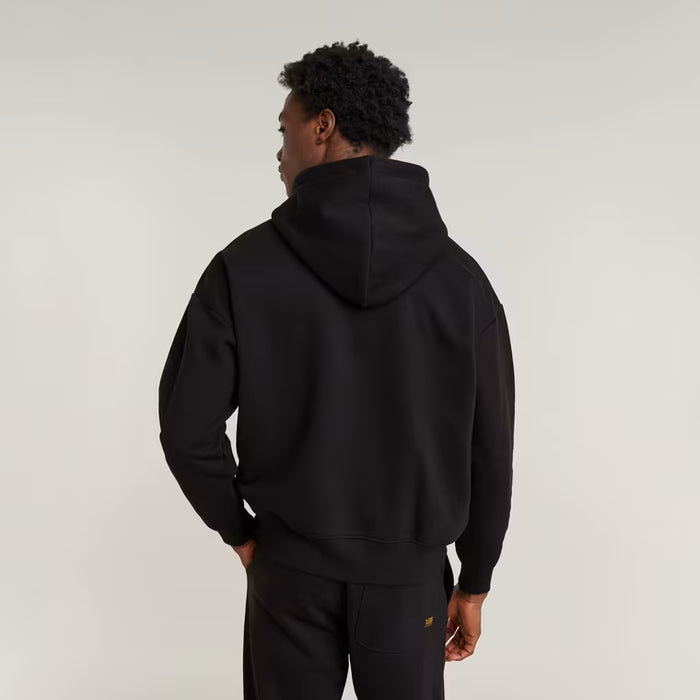Embro Print Loose Pullover Hoodie