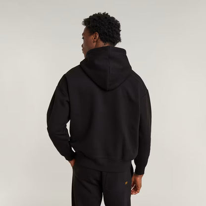 Embro Print Loose Pullover Hoodie