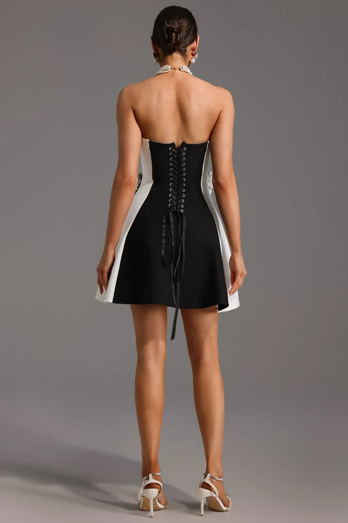 Emilia Sleeveless Flowers Mini Dress