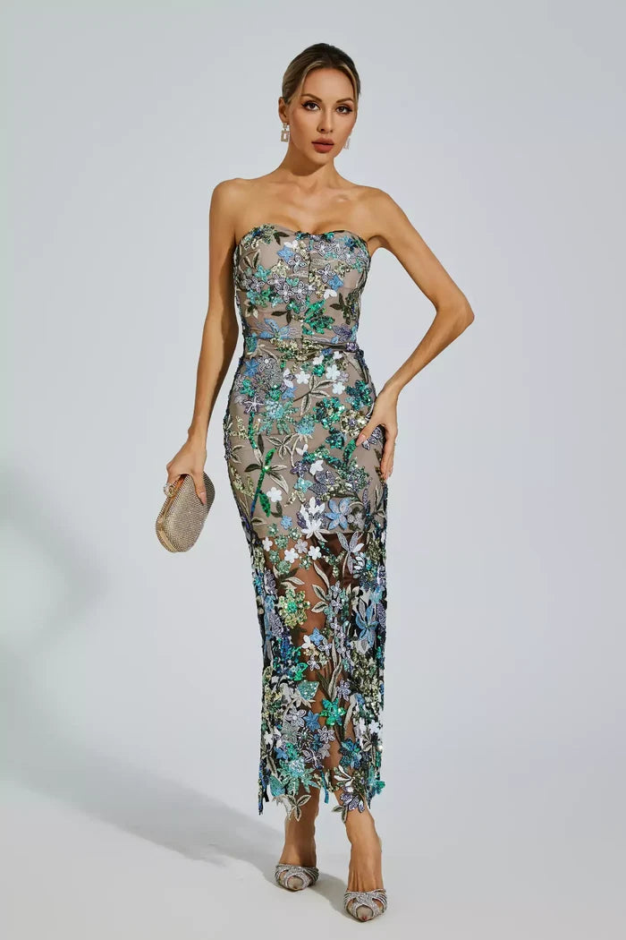 Estella Floral Midi Dress