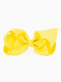 Lily Rose Clip Extra Large Bow Hair Clip in Lemon
