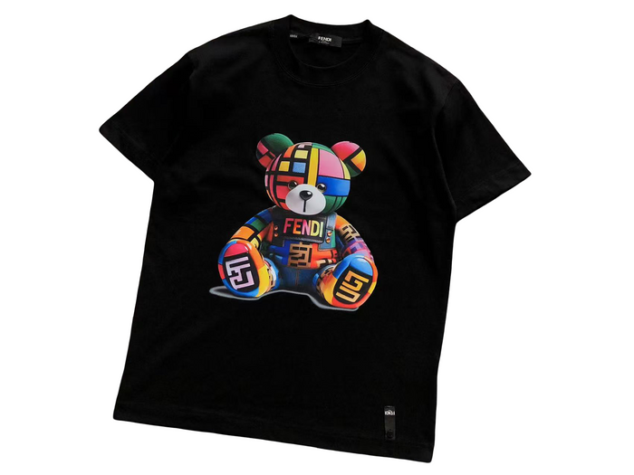 Fendi 3D Bear Tee Black