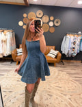 Flare Denim Dress