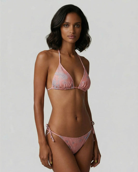 FLAVIA PAISLEY EXPLOSION CORAL WOMENS BIKINI TOP