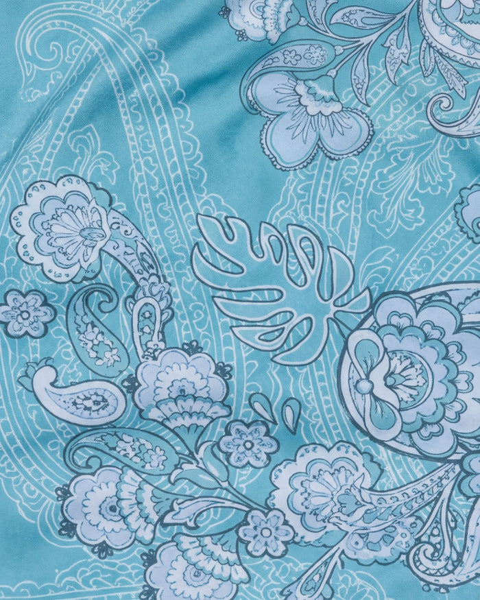 FLAVIA PAISLEY EXPLOSION TEAL WOMENS BIKINI TOP