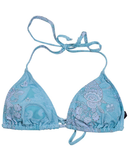 FLAVIA PAISLEY EXPLOSION TEAL WOMENS BIKINI TOP