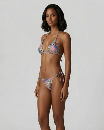 FLAVIA TROPICAL MIX CORAL WOMENS BIKINI TOP
