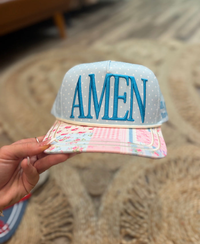 Floral Amen Hat