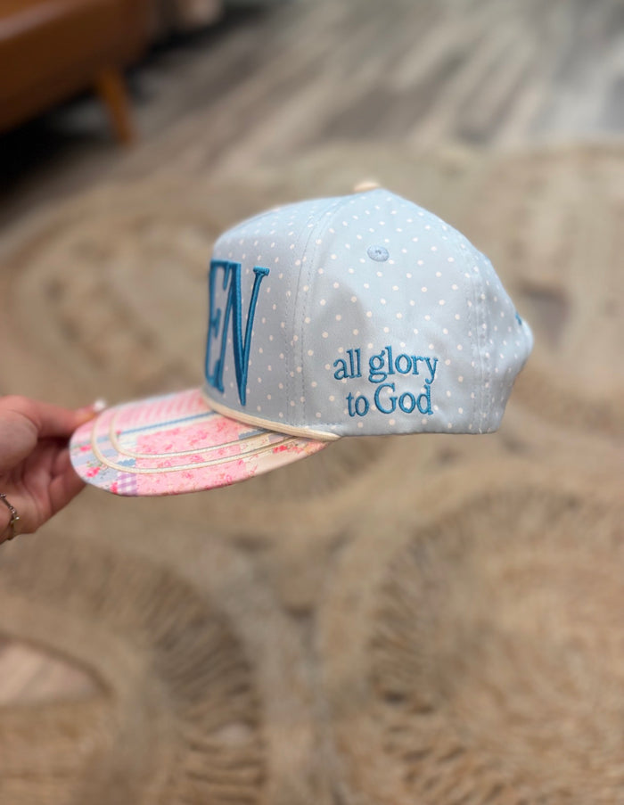 Floral Amen Hat