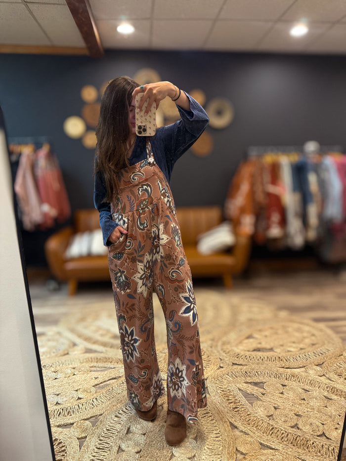 Floral Overalls