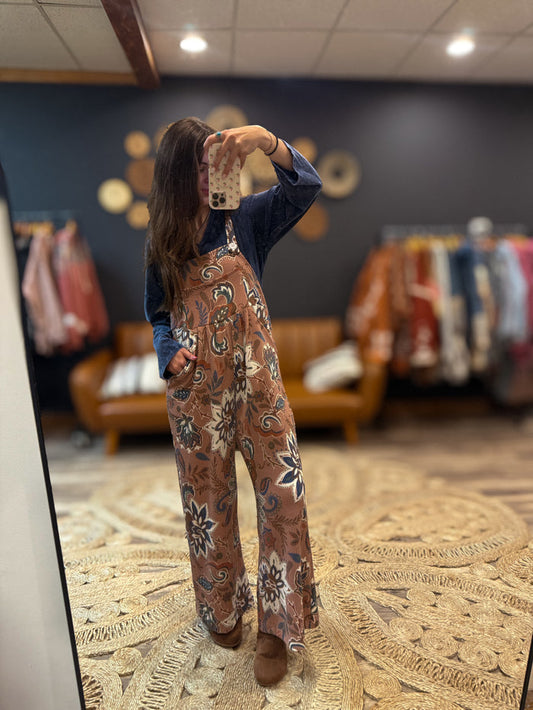 Floral Overalls