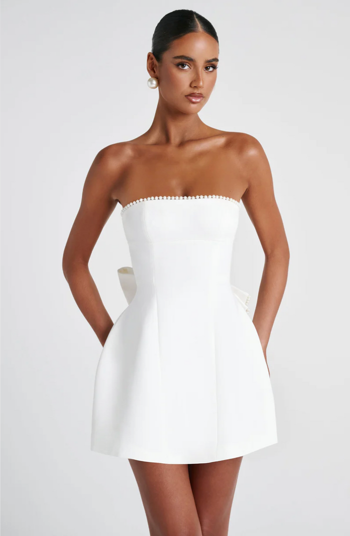 Francesca Pearl Strapless Sexy Mini Dress