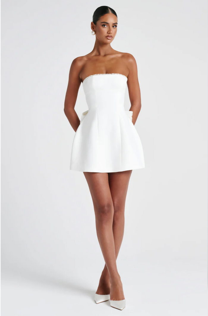 Francesca Pearl Strapless Sexy Mini Dress