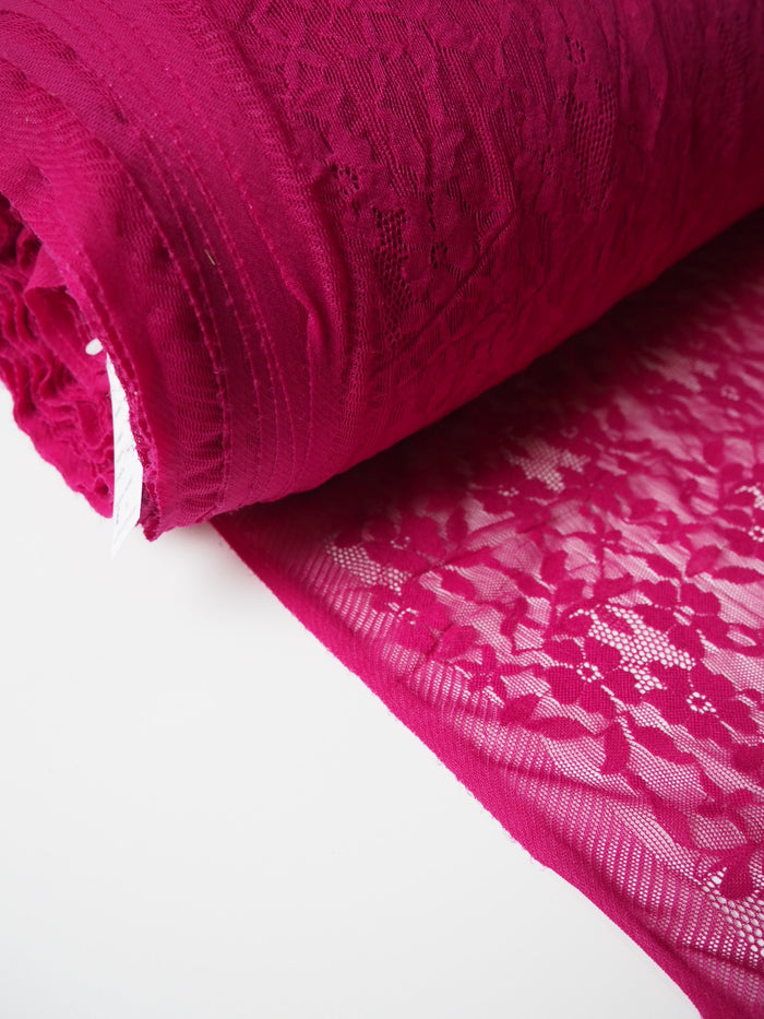 Fuchsia Forget-me-Not Stretch Lace
