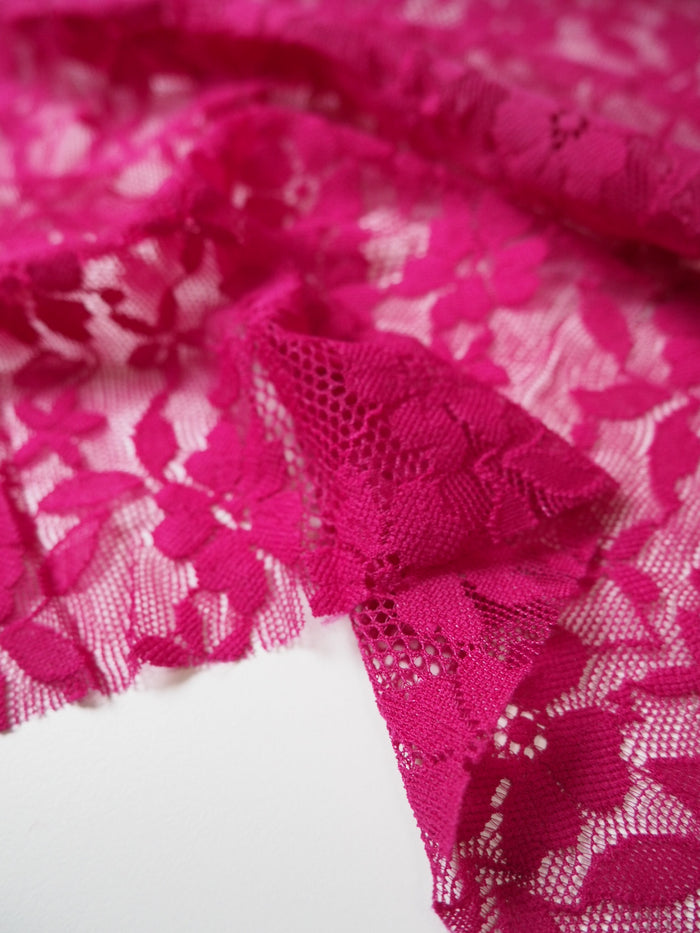 Fuchsia Forget-me-Not Stretch Lace